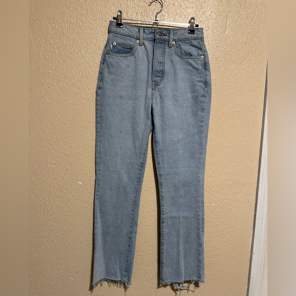 Lovers + Friends Reece High Rise Rigid Slim Straight Leg Jeans Size 23